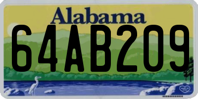 AL license plate 64AB209