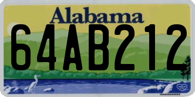 AL license plate 64AB212