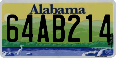 AL license plate 64AB214