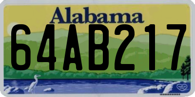 AL license plate 64AB217