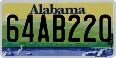 AL license plate 64AB220
