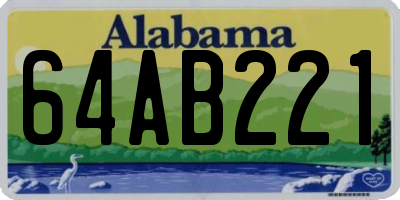 AL license plate 64AB221