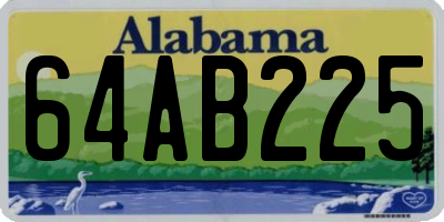 AL license plate 64AB225