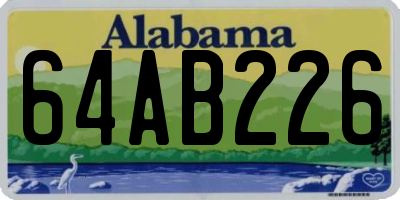 AL license plate 64AB226