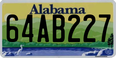 AL license plate 64AB227