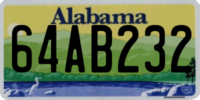 AL license plate 64AB232