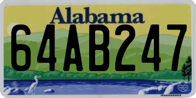 AL license plate 64AB247