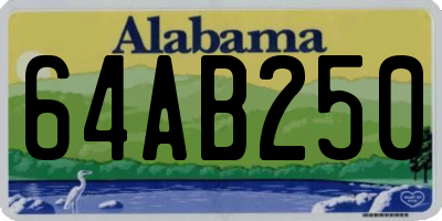 AL license plate 64AB250