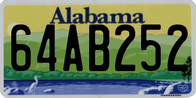 AL license plate 64AB252