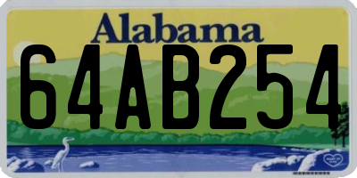 AL license plate 64AB254