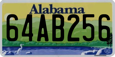 AL license plate 64AB256