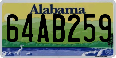 AL license plate 64AB259