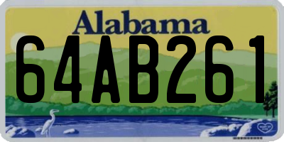 AL license plate 64AB261