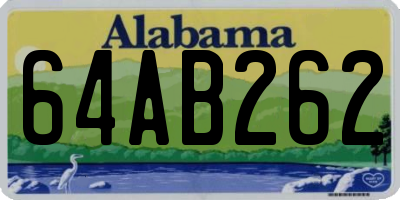 AL license plate 64AB262