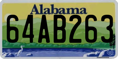 AL license plate 64AB263