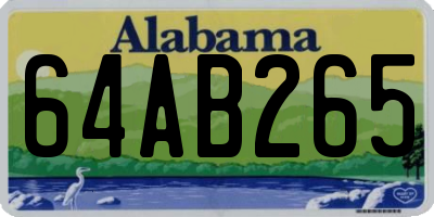 AL license plate 64AB265