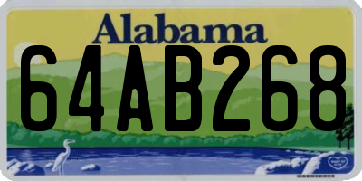 AL license plate 64AB268