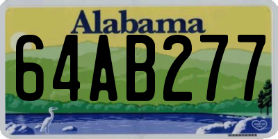 AL license plate 64AB277