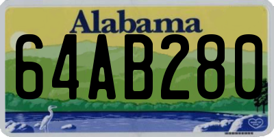 AL license plate 64AB280
