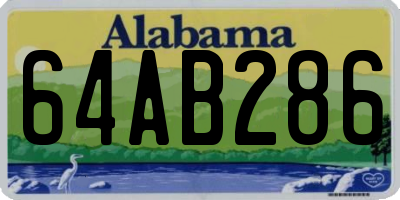 AL license plate 64AB286
