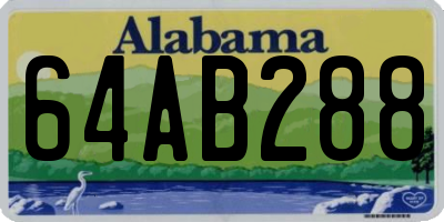 AL license plate 64AB288