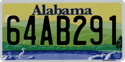 AL license plate 64AB291