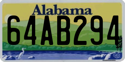 AL license plate 64AB294