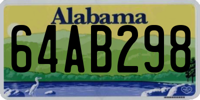 AL license plate 64AB298