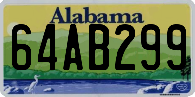 AL license plate 64AB299