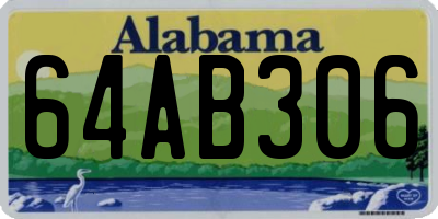 AL license plate 64AB306