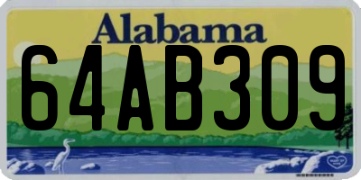 AL license plate 64AB309
