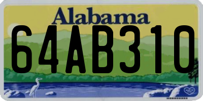 AL license plate 64AB310