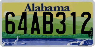 AL license plate 64AB312