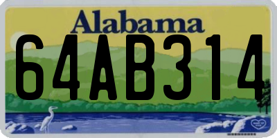 AL license plate 64AB314