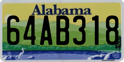 AL license plate 64AB318