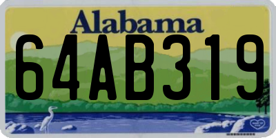 AL license plate 64AB319