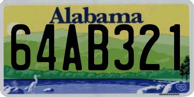 AL license plate 64AB321