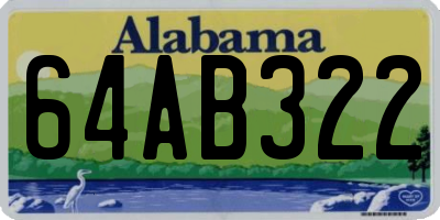 AL license plate 64AB322