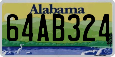 AL license plate 64AB324