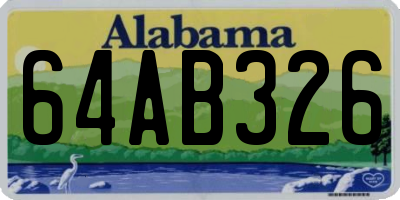 AL license plate 64AB326