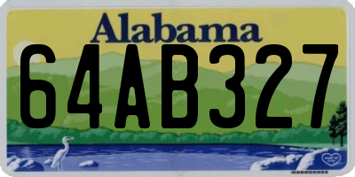 AL license plate 64AB327
