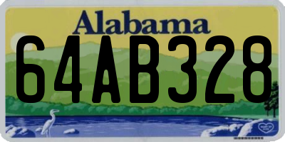 AL license plate 64AB328
