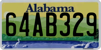 AL license plate 64AB329