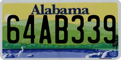 AL license plate 64AB339
