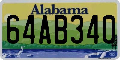 AL license plate 64AB340