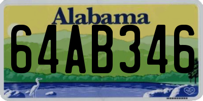 AL license plate 64AB346