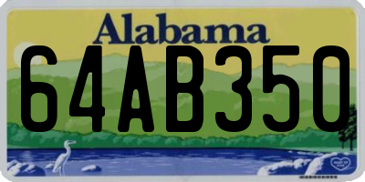 AL license plate 64AB350