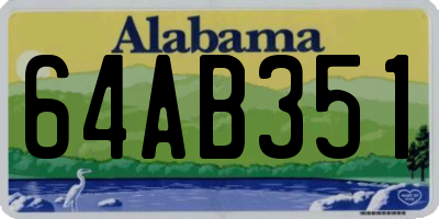 AL license plate 64AB351