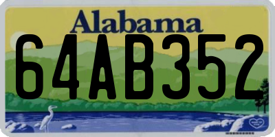 AL license plate 64AB352
