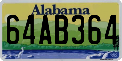 AL license plate 64AB364